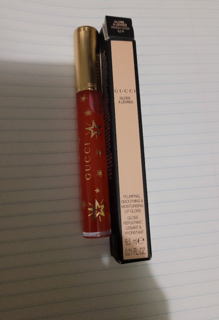 Gucci Lip Plumping Lip Gloss Virginia Fushia 414